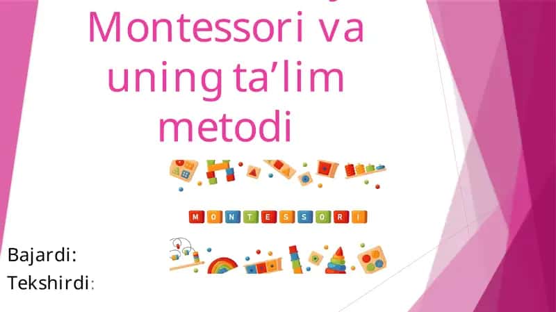 Mariya Montessori haqida prezintatsiya 1
