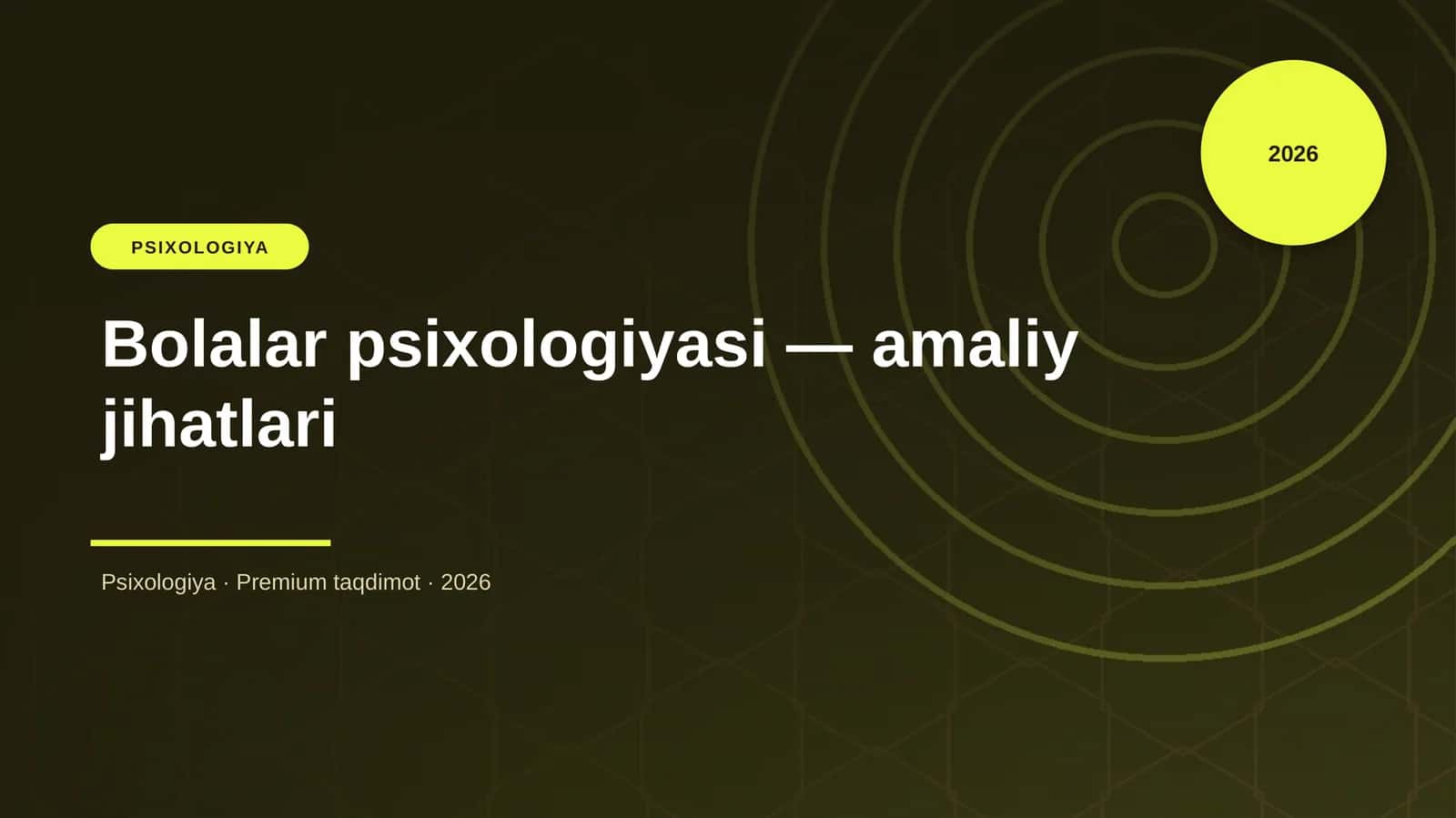 Bolalar psixologiyasi — amaliy jihatlari 1