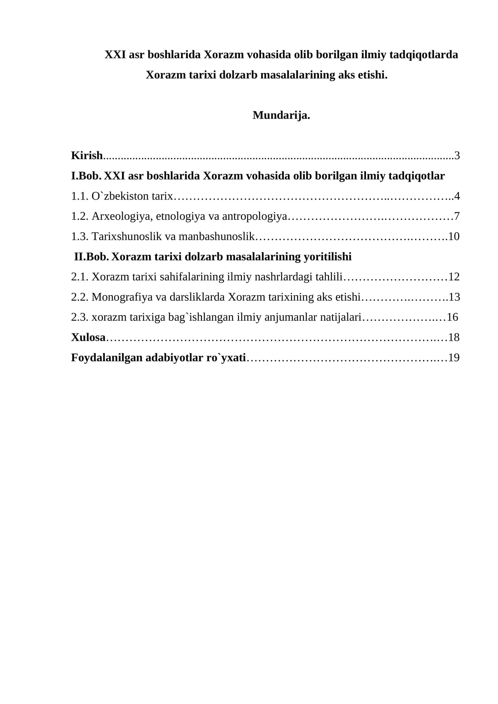 Xorazm Vohasida Olib Borilgan Ilmiy Tadqiqotlar 1