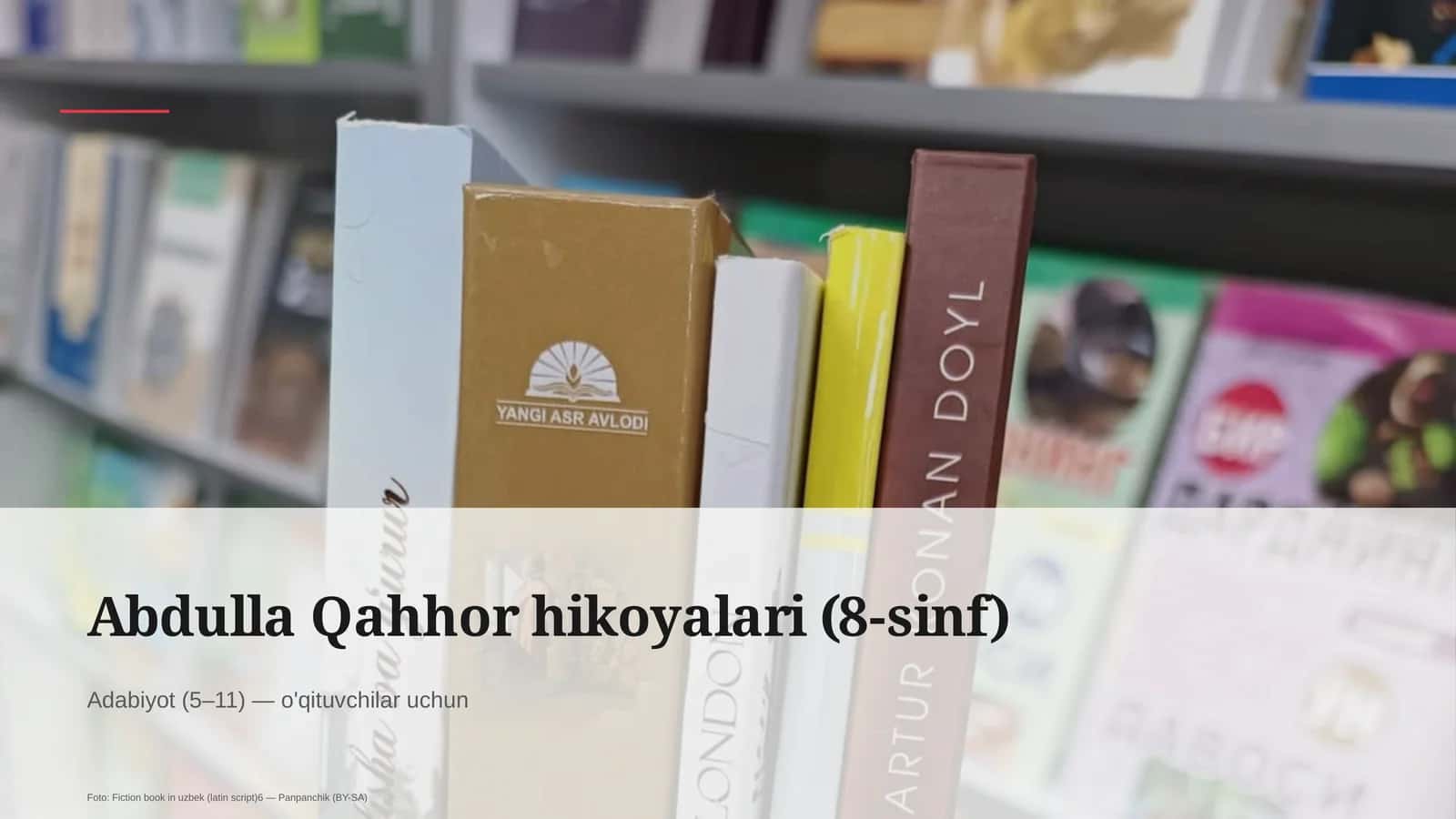 Abdulla Qahhor hikoyalari (8-sinf) 1