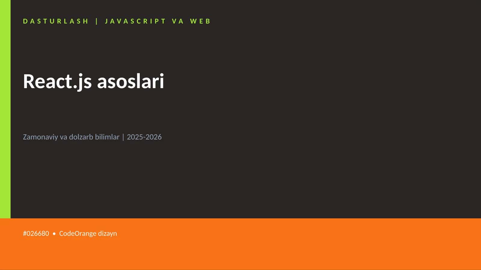 React.js asoslari 1