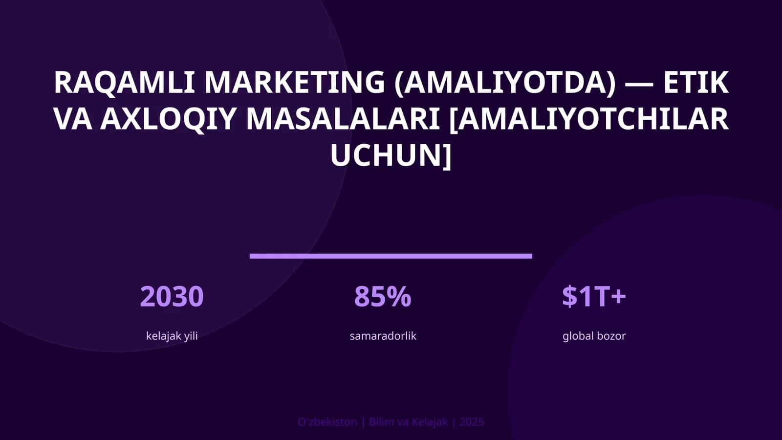 Raqamli marketing (amaliyotda) — etik va axloqiy masalalari [amaliyotchilar uchun] 1