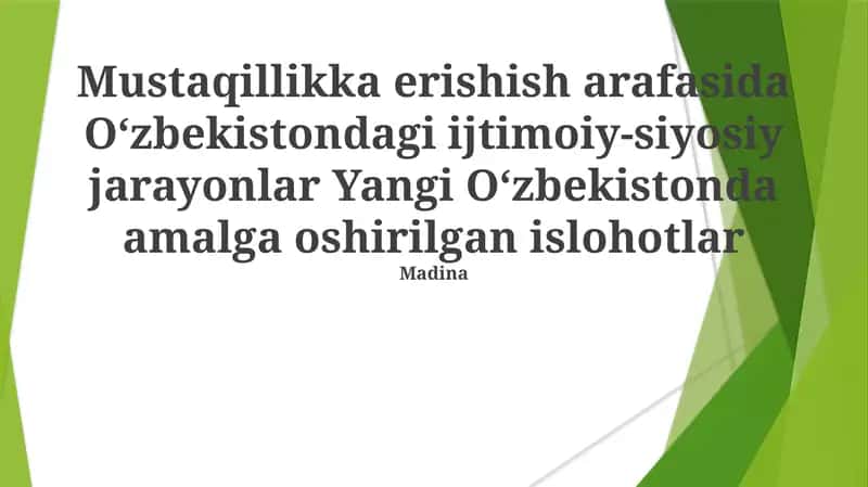 O'zbekistonning Mustaqillikka Erishishdan Oldingi Ijtimoiy va Siyosiy Manzarasi 1