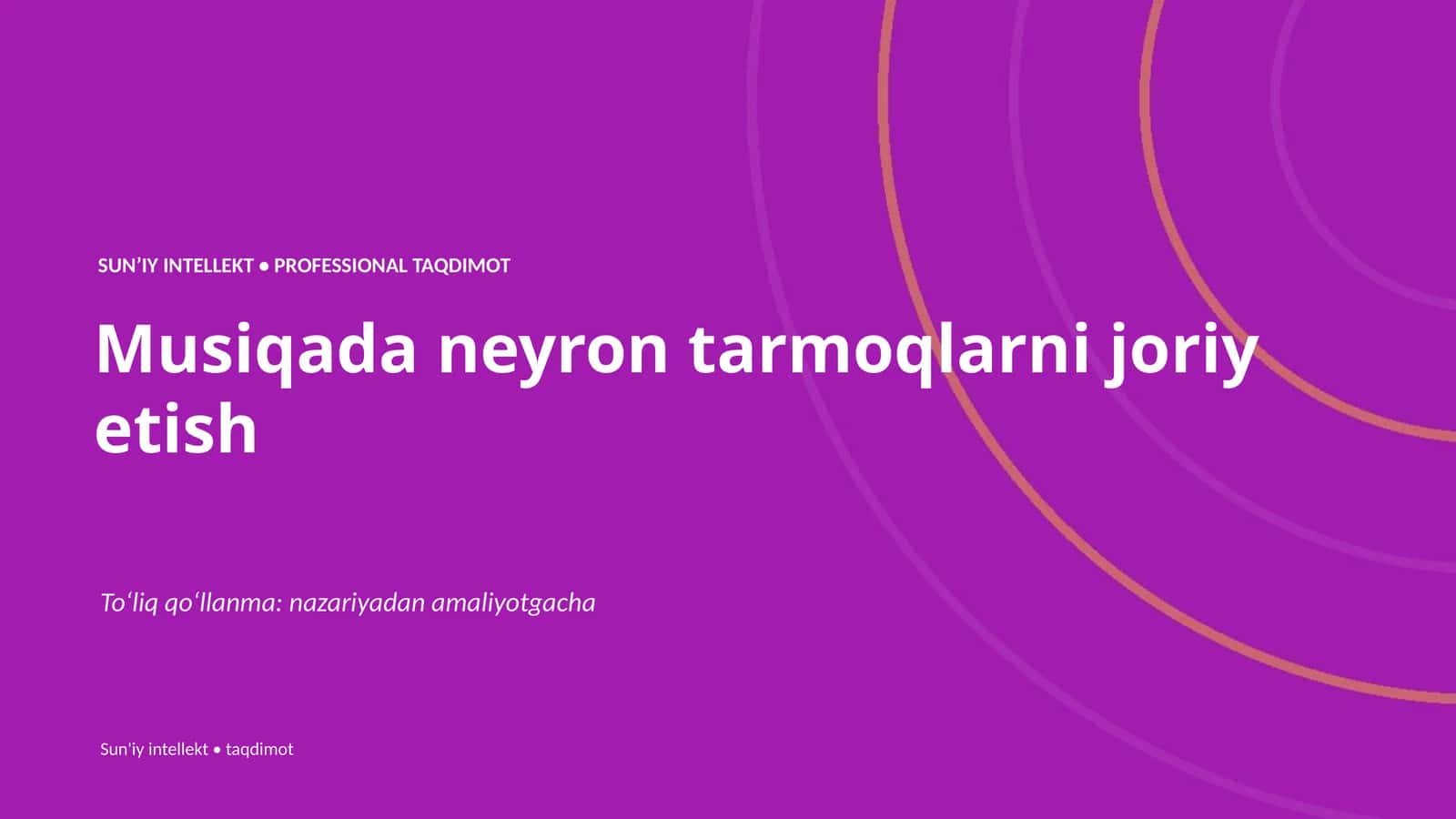 Musiqada neyron tarmoqlarni joriy etish 1