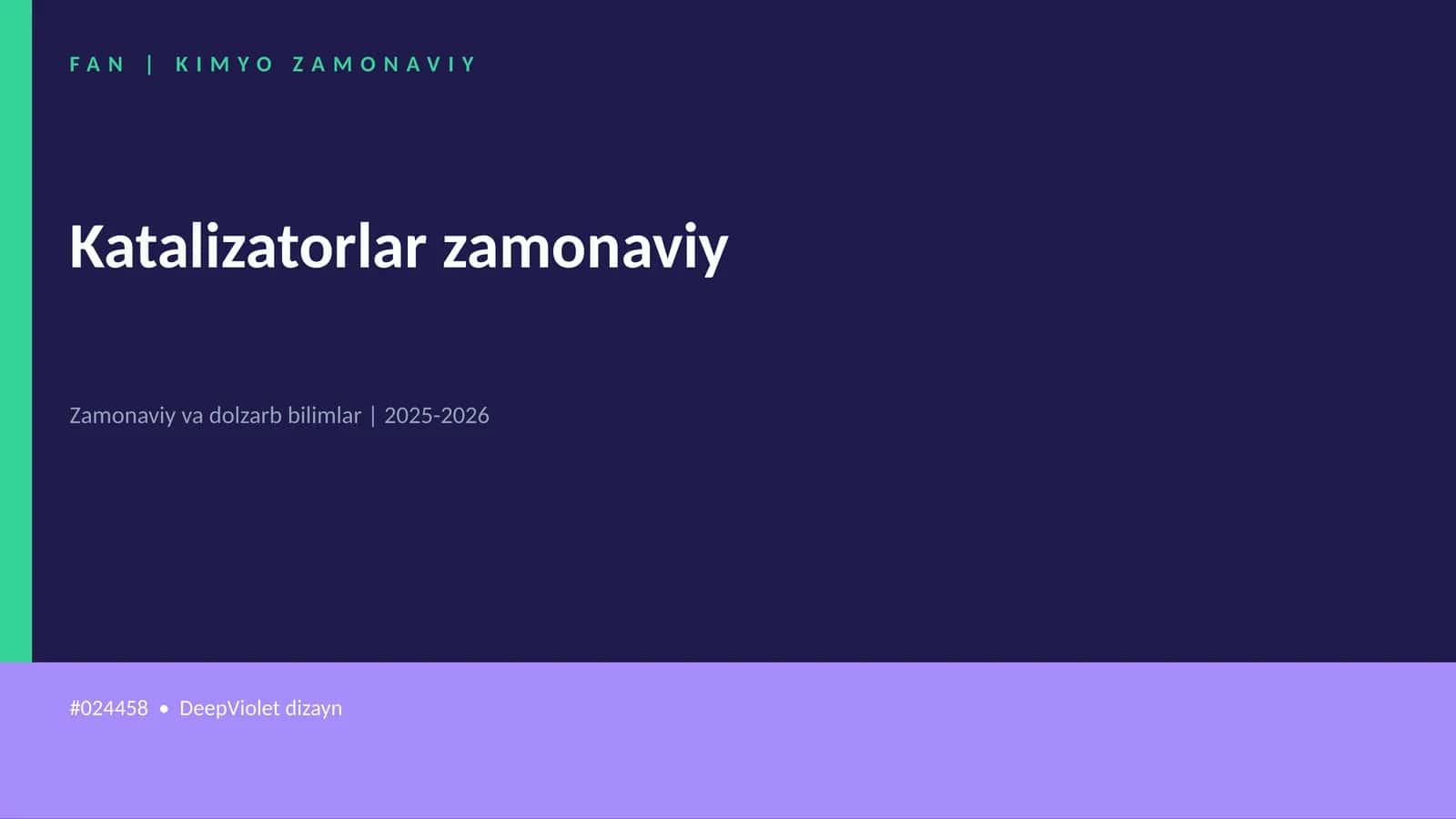 KIMYO ZAMONAVIY 1