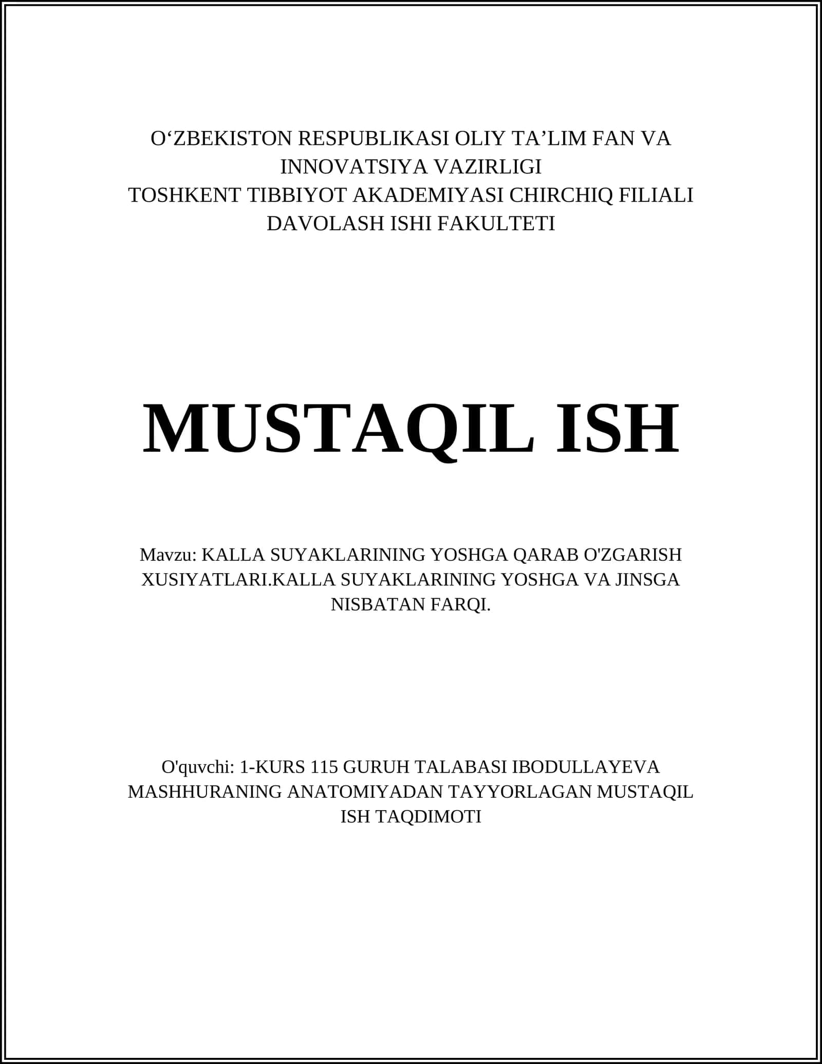 KALLA SUYAKLARINING YOSHGA QARAB O'ZGARISH XUSIYATLARI 1