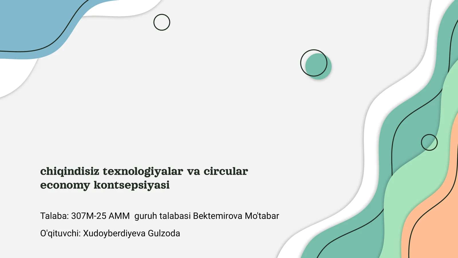 Chiqindisiz texnologiyalar va circular economy kontsepsiyasi 1