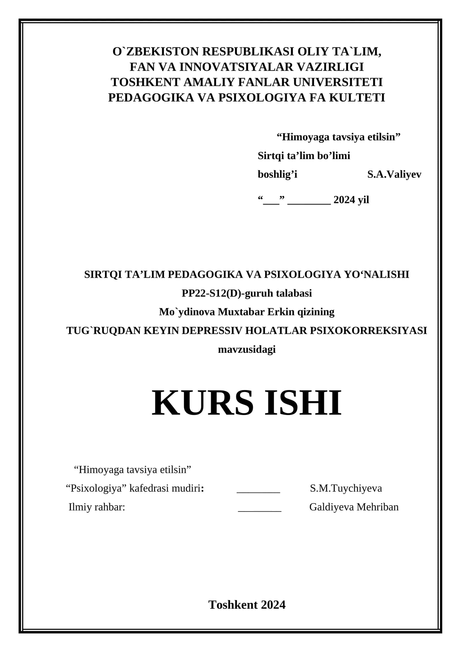 TUG`RUQDAN KEYIN DEPRESSIV HOLATLAR PSIXOKORREKSIYASI 1