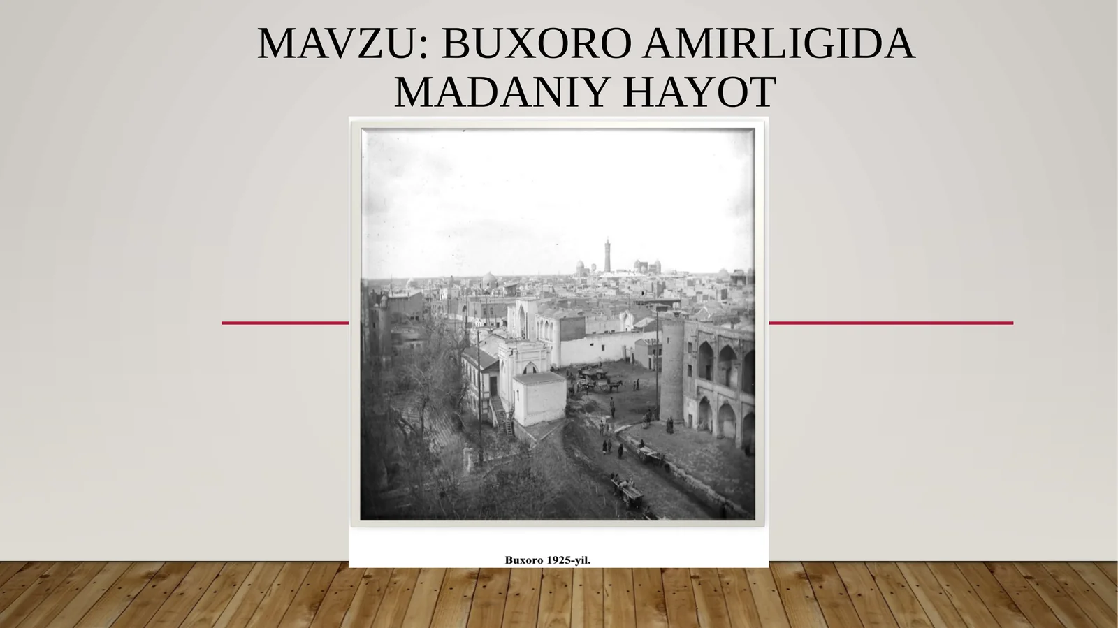 Buxoro amirligida madaniy hayot 1
