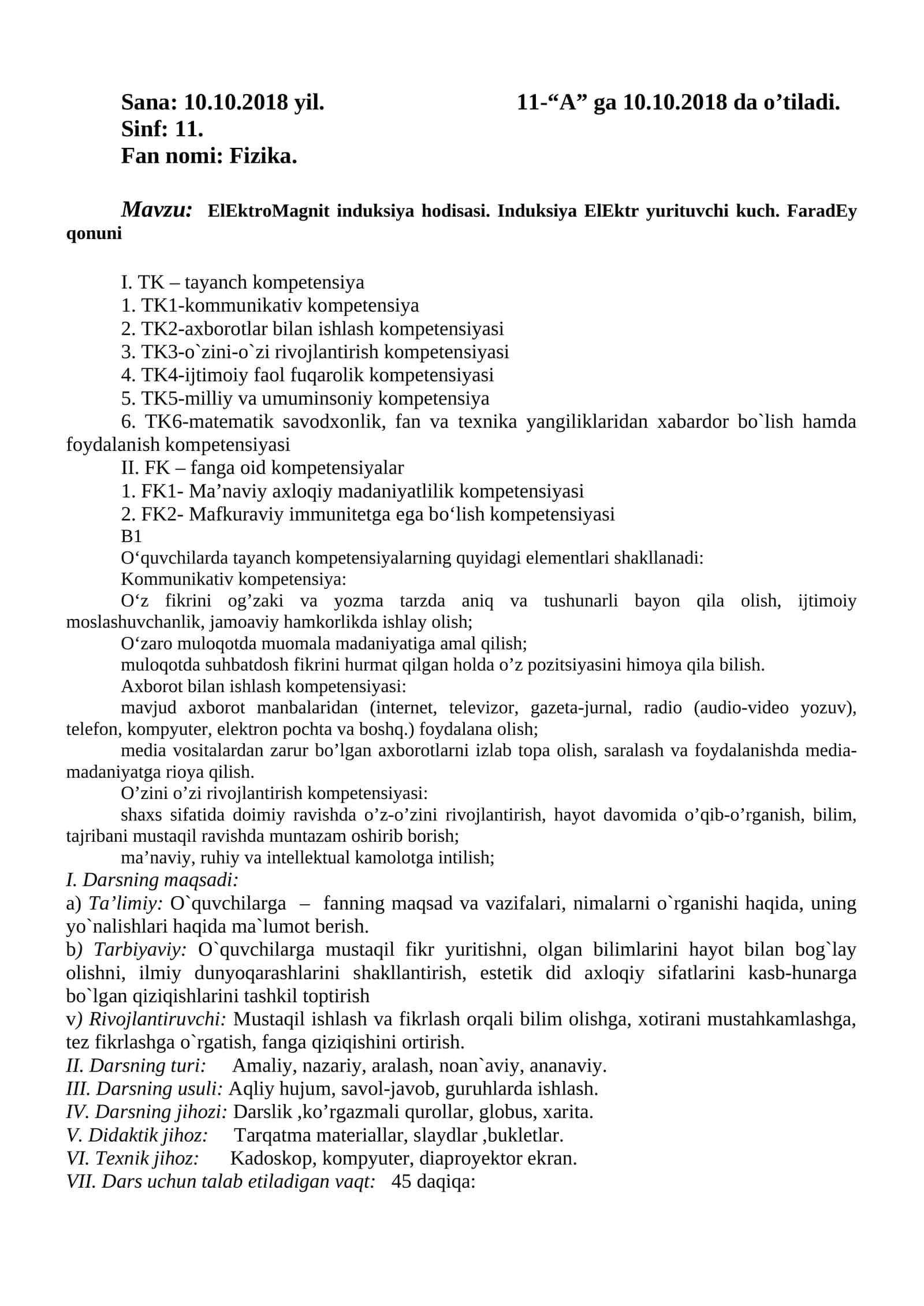 ElEktroMagnit induksiya hodisasi. Induksiya ElEktr yurituvchi kuch. FaradEy qonuni 1