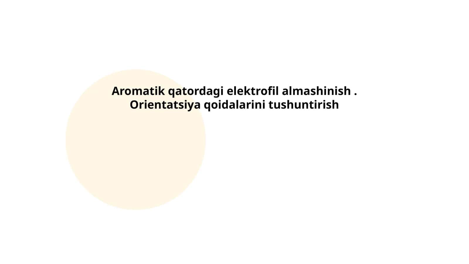 Aromatik elektrofil almashinish 1