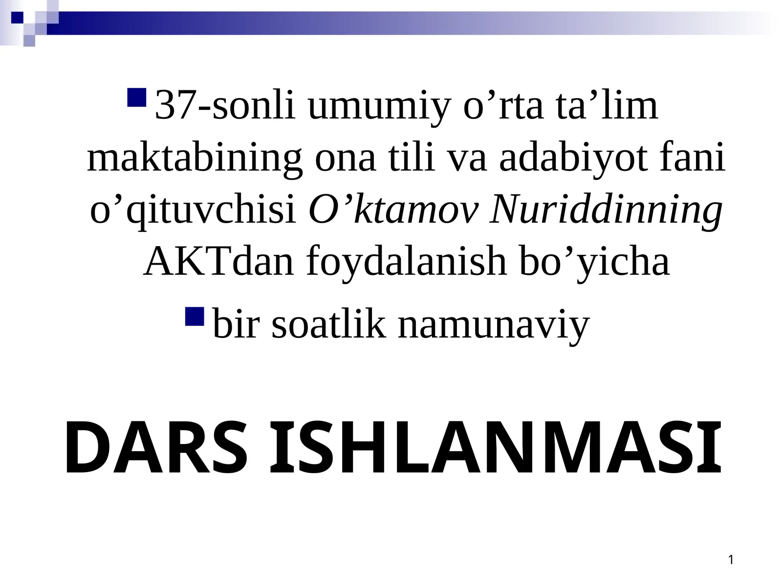 Gap bo`laklari dars ishlanma 1