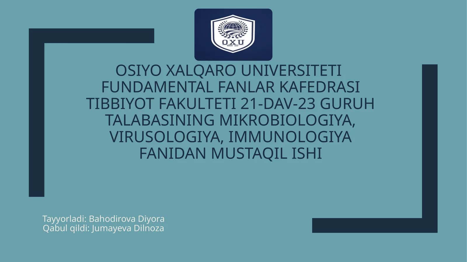 MAVZU: Immunopotolgiya, hozirgi zamon klassifikatsiyasi: tugʻma va orttirilgan immun tanqisligi haqida to'liq mq'lumot 1