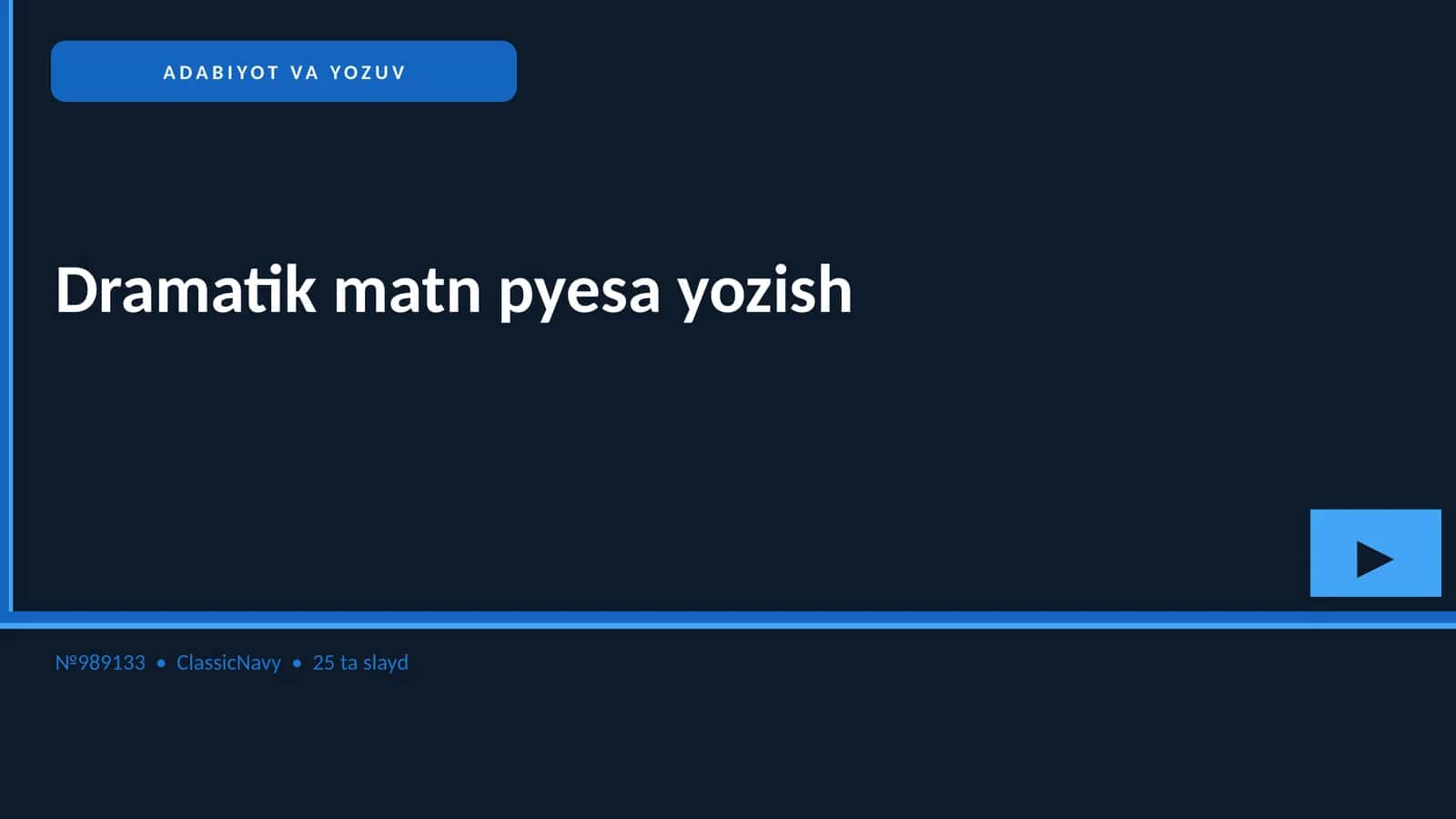 Dramatik matn pyesa yozish 1