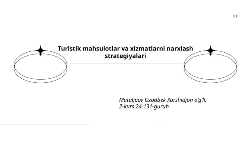 Turistik mahsulotlar va xizmatlarni narxlash strategiyalari 1