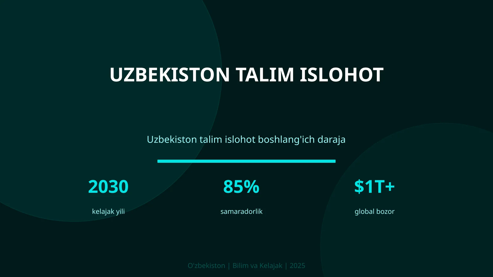 Uzbekiston talim islohot 1