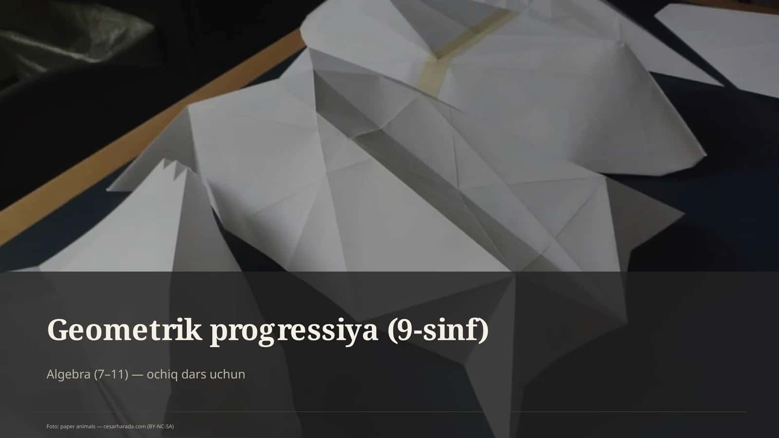 Geometrik progressiya (9-sinf) 1