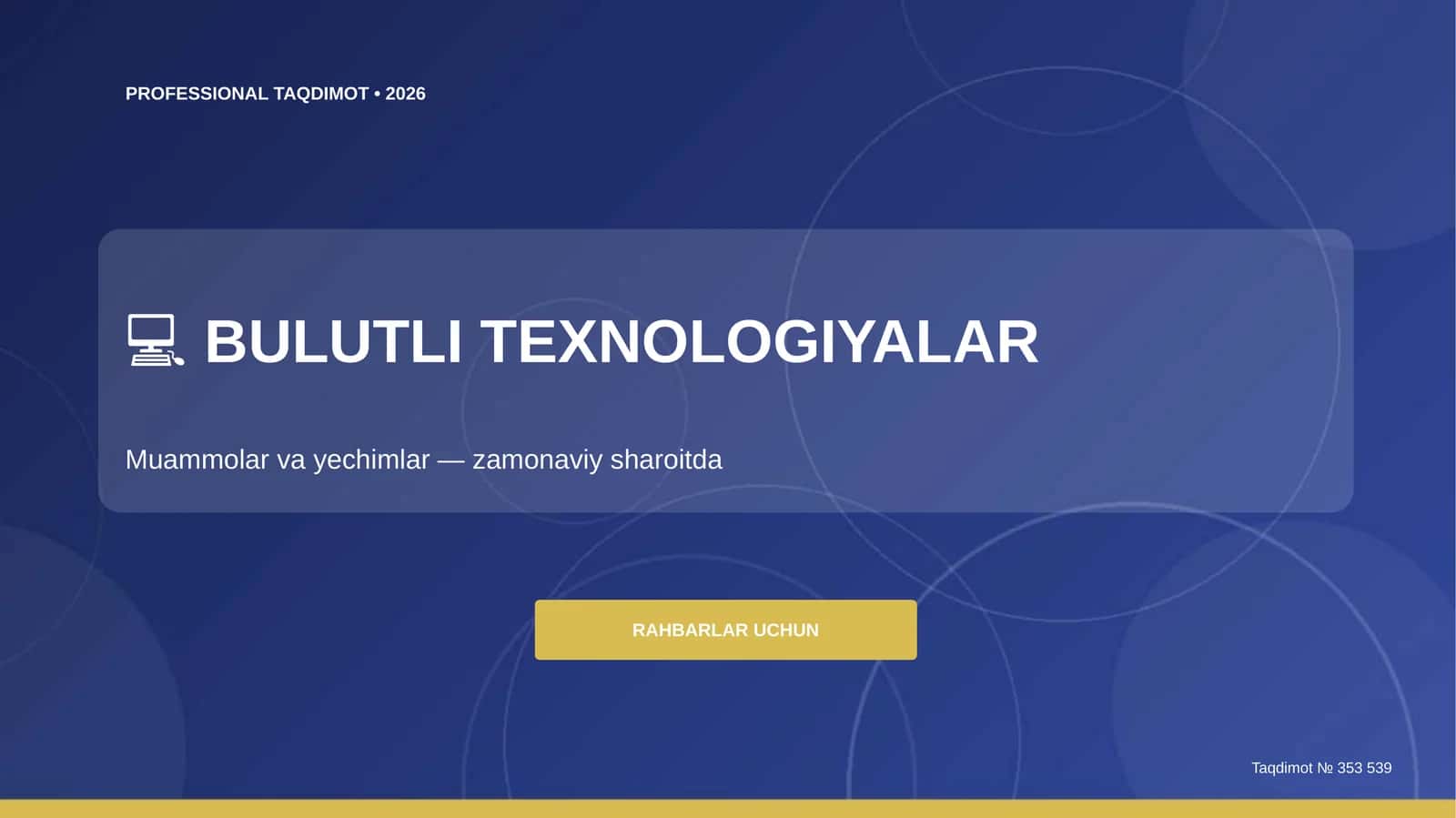 PROFESSIONAL TAQDIMOT • 2026 1