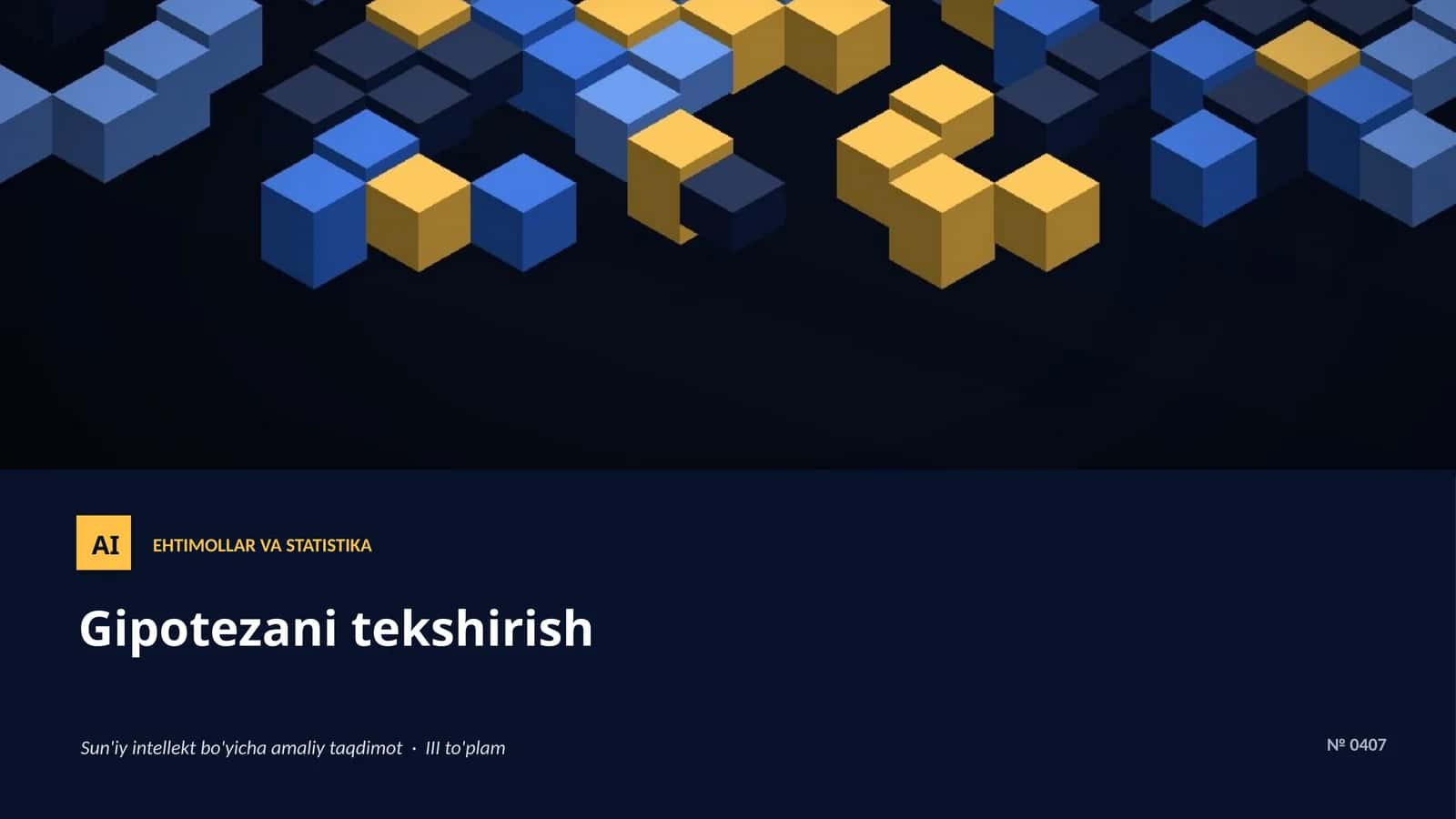 Gipotezani tekshirish 1