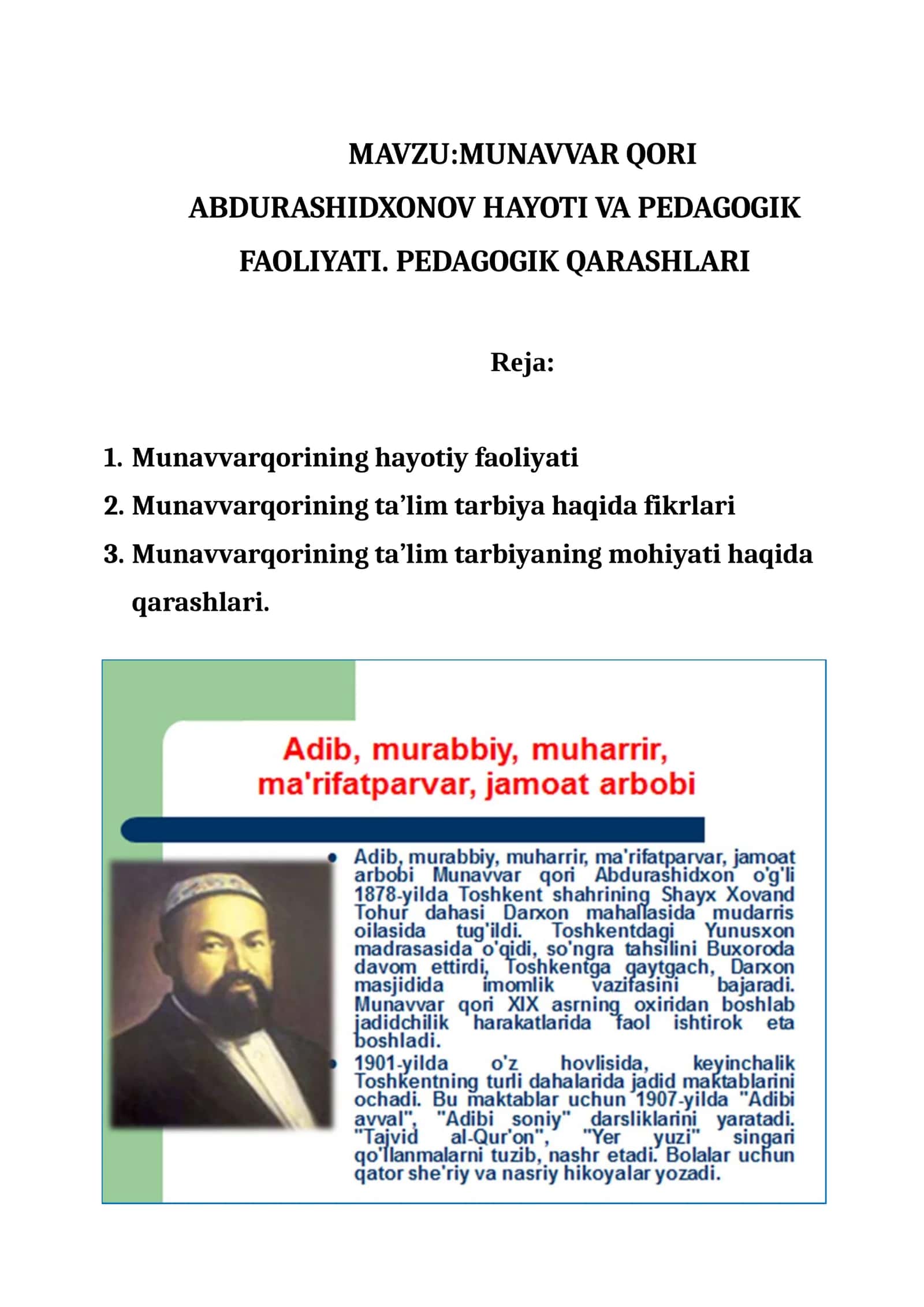 MUNAVVAR QORI 1