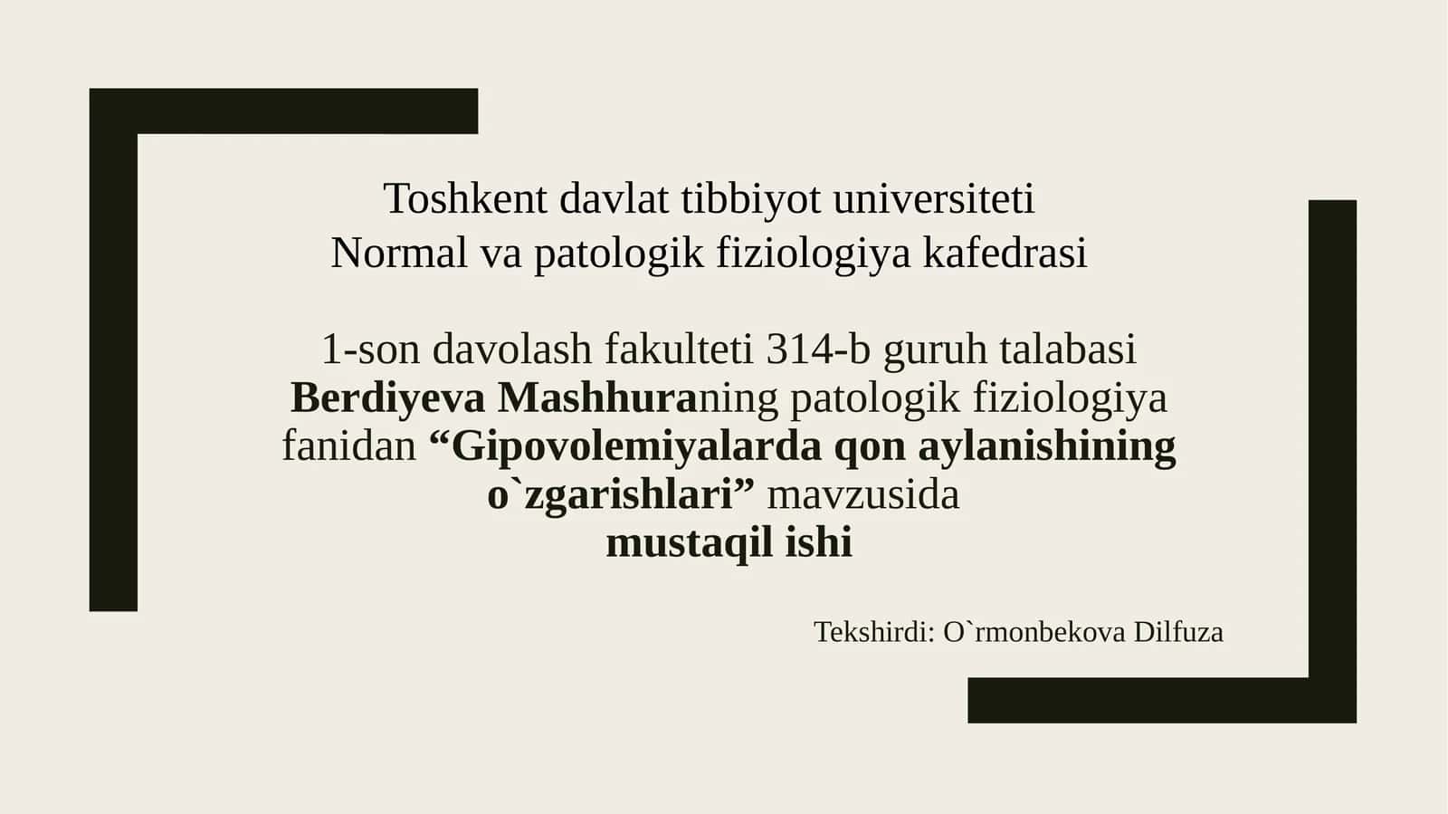 Gipovolemiyalar 1