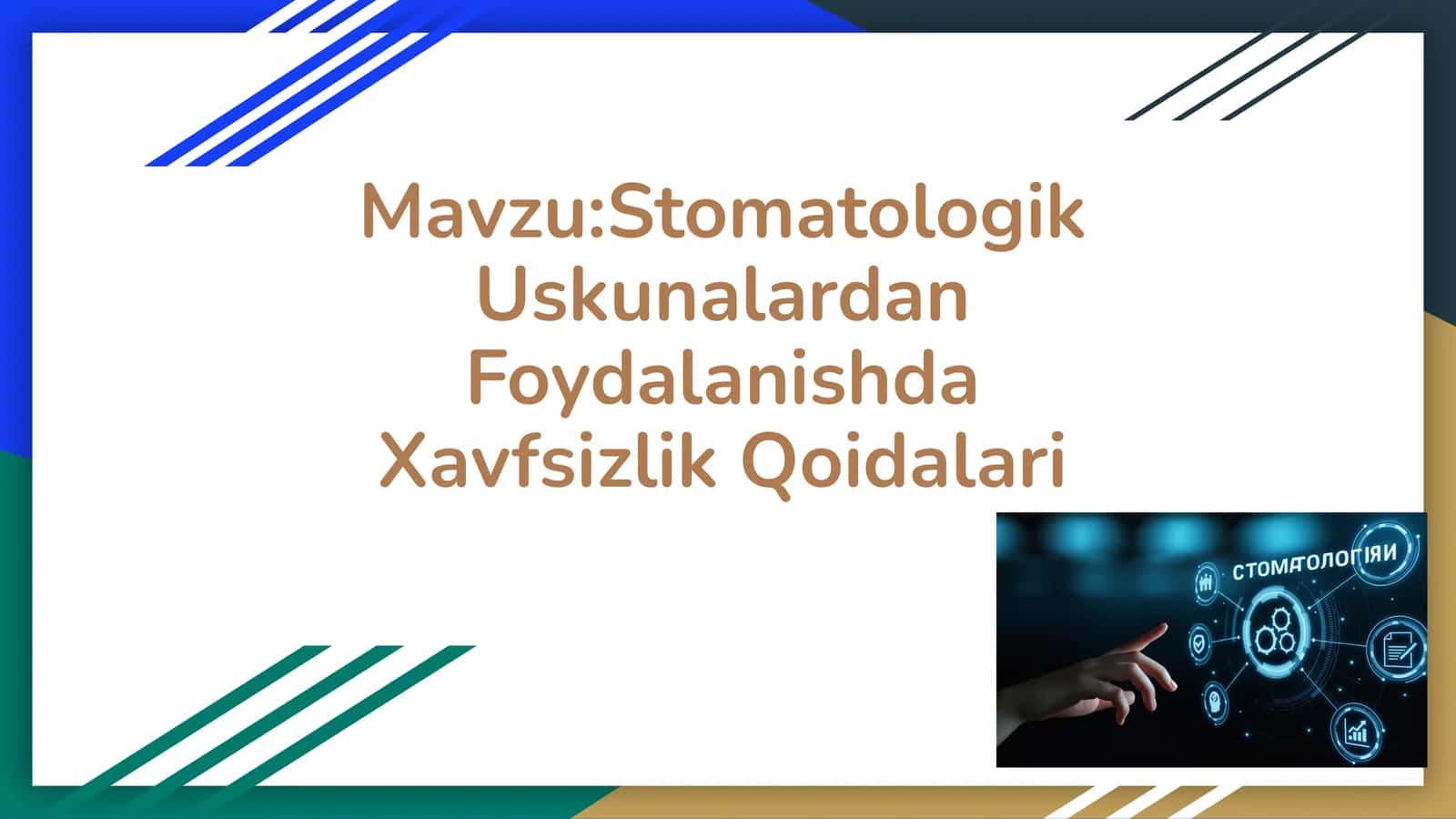 Stomatologik uskunalardan foydalangandan xavfsizlik qoidalar 1