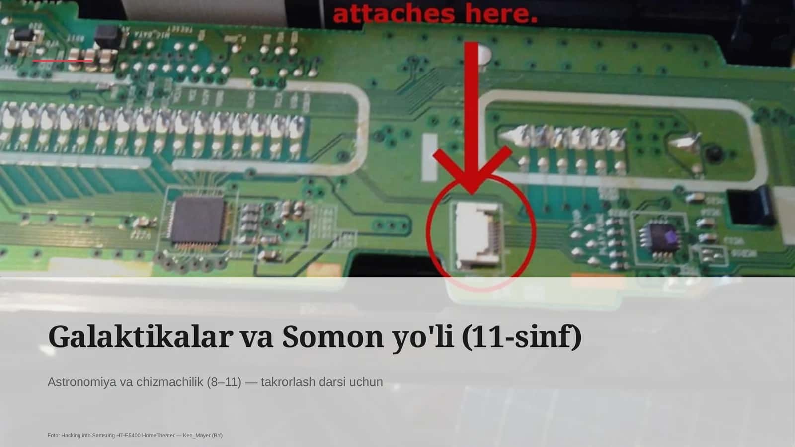 Galaktikalar va Somon yo'li (11-sinf) 1