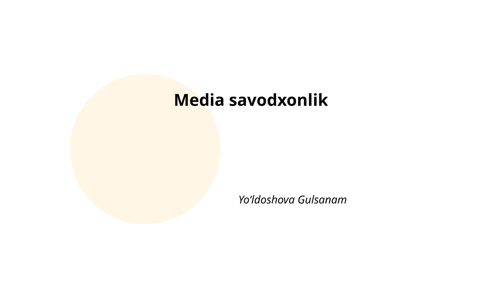 Media savodxonlik 1