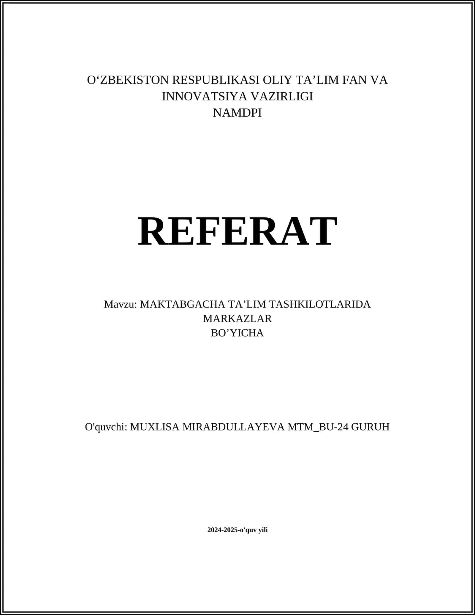 O'yinchoq yaratish markazi 1
