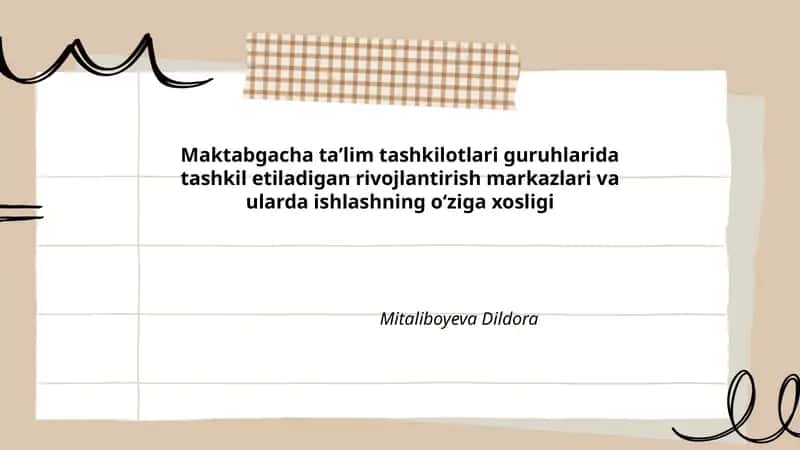 Rivojlantirish markazlari va ularda ishlashning oʻziga xosligi 1