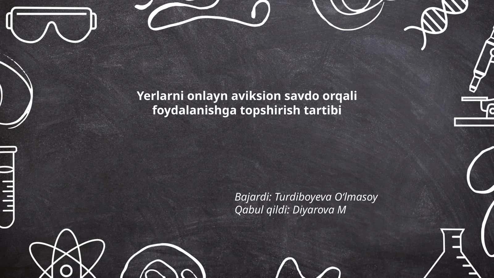 Yerlarni onlayn aviksion savdo orqali foydalanishga topshirish tartibi 1