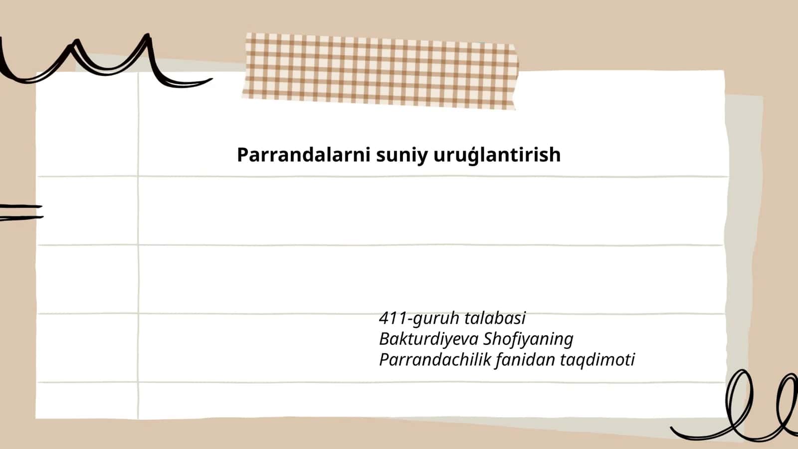 Parrandalarni sun'iy uruģlantirish 1