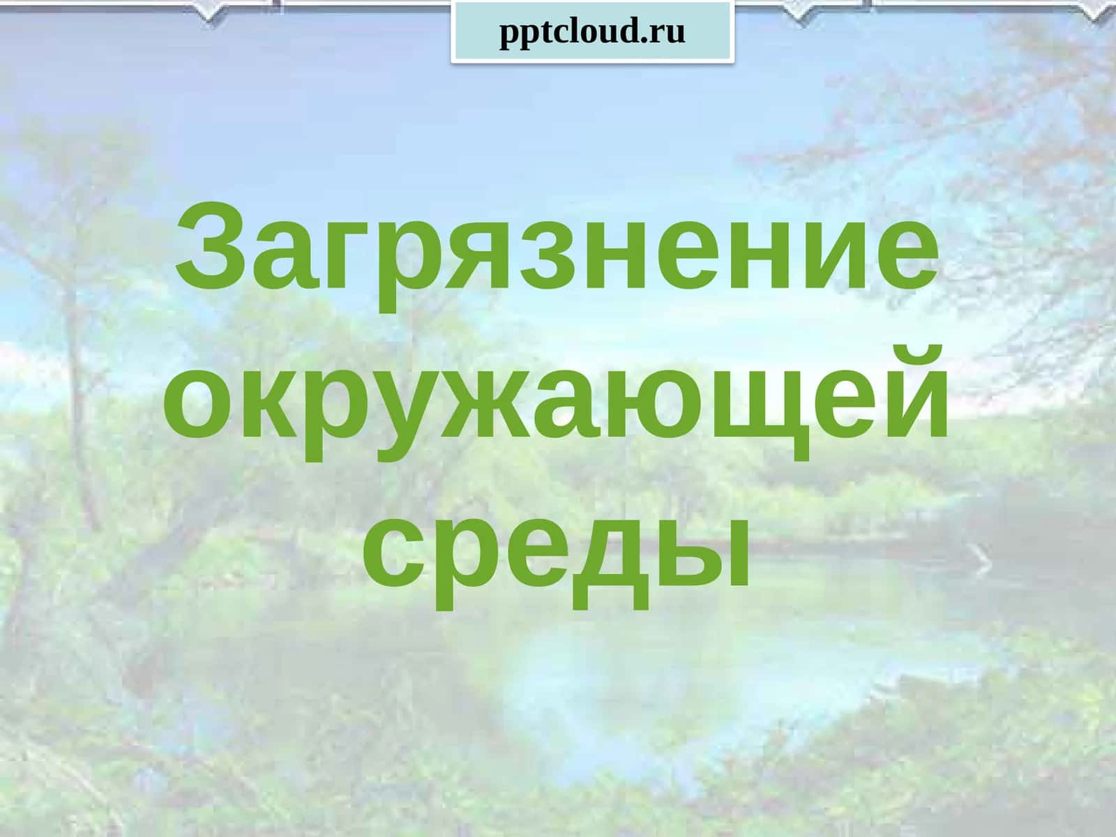 Загрязнение окружающей среды 1