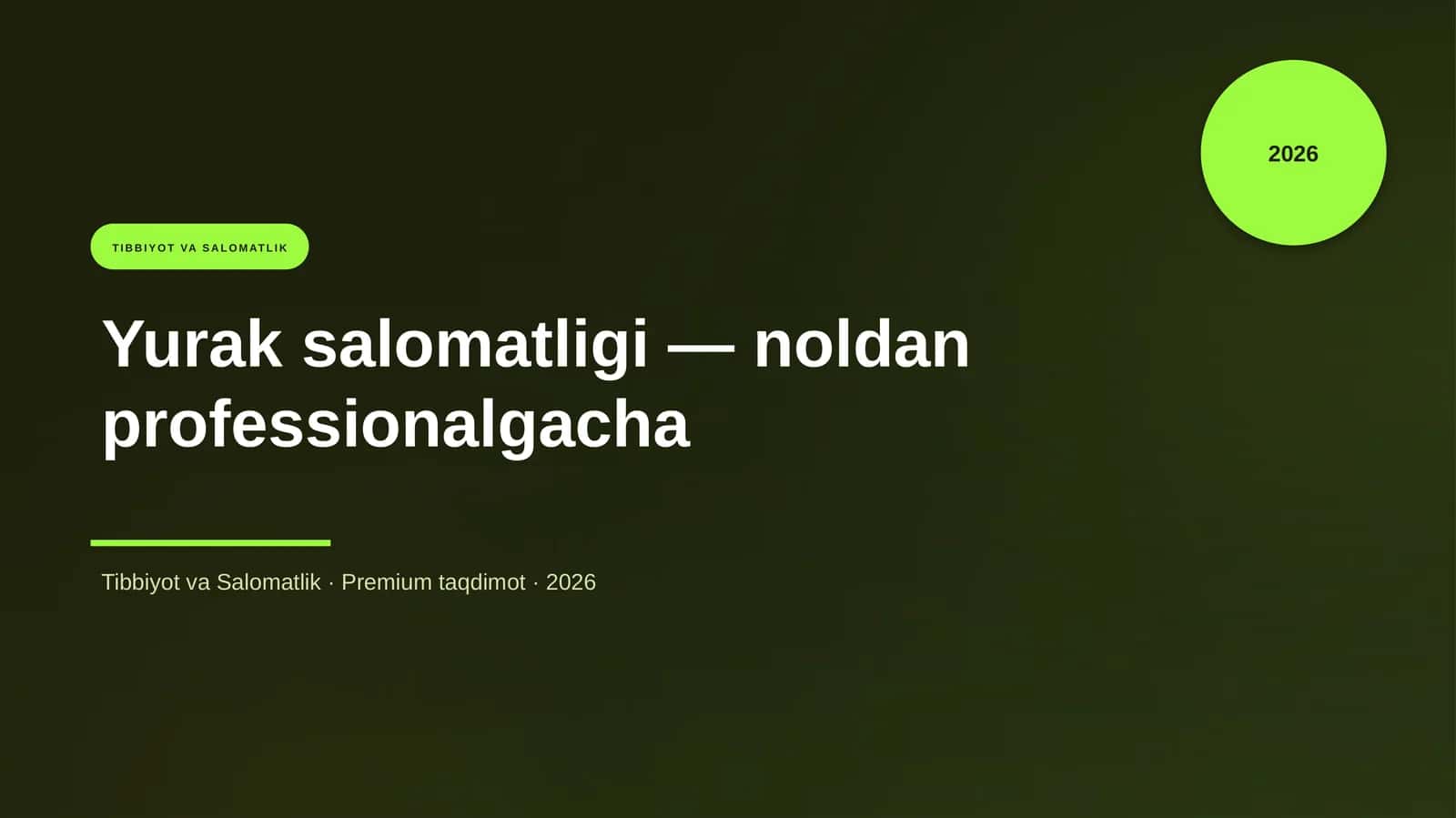 Yurak salomatligi — noldan professionalgacha 1