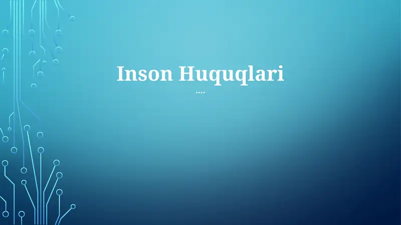 Inson Huquqlari 1