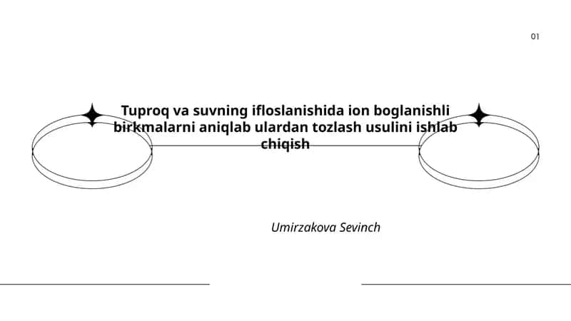 Ion bog'lanishli birikmalarni tuproq va suv namunalaridan aniqlash metodikasi 1