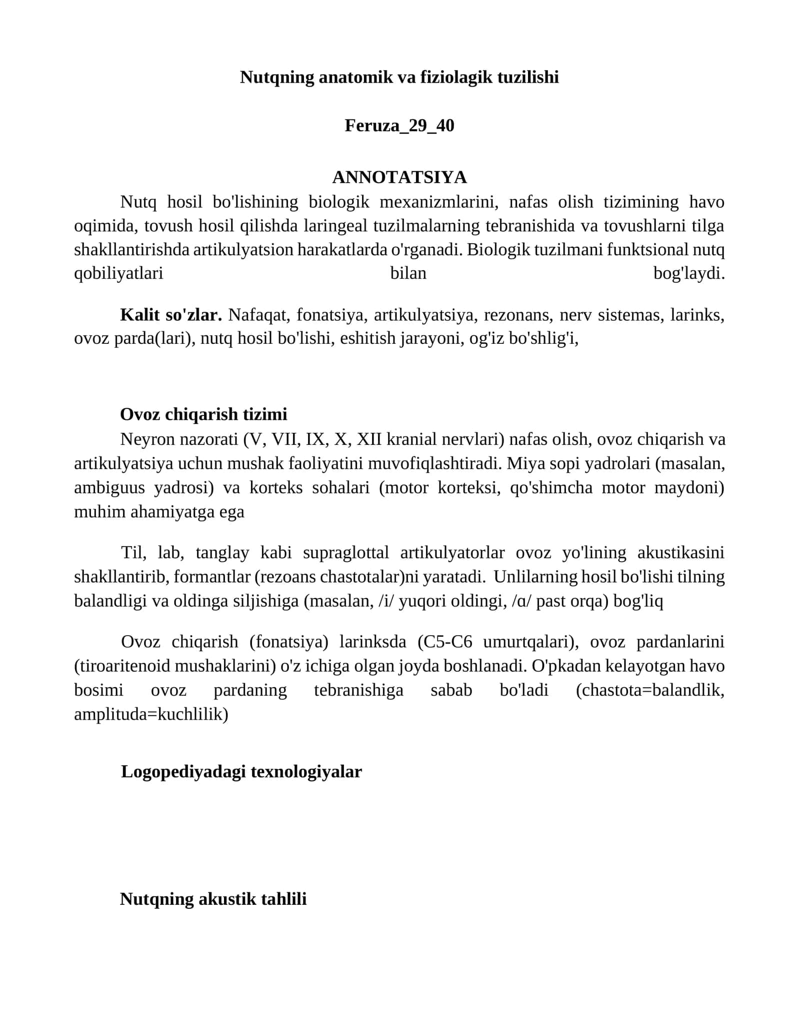 Nutqning anatomik va fiziolagik tuzilishi 1