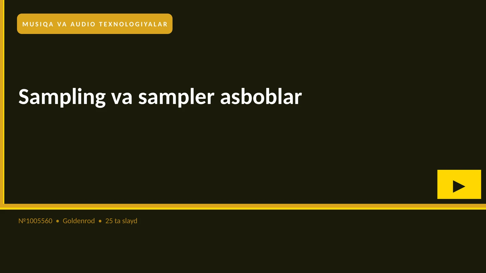 Sampling va sampler asboblar 1