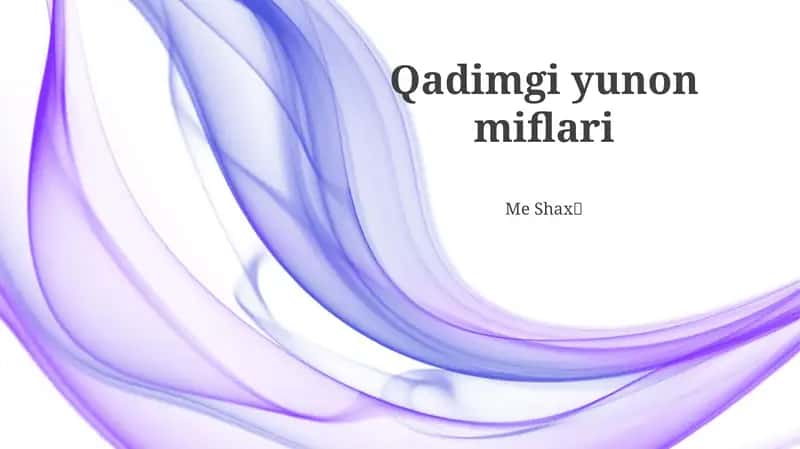 Qadimgi yunon miflari 1