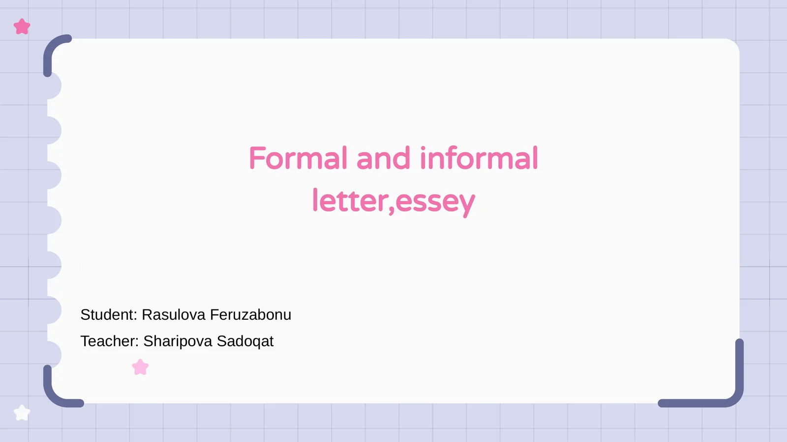 Formal and Informal Letters 1