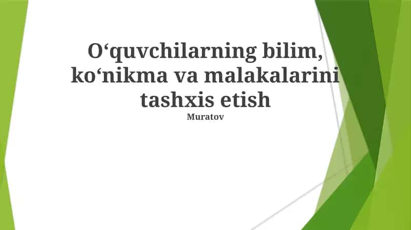 Tashxis etishning o'quv muhitlariga ta'siri va undagi muammolar 1