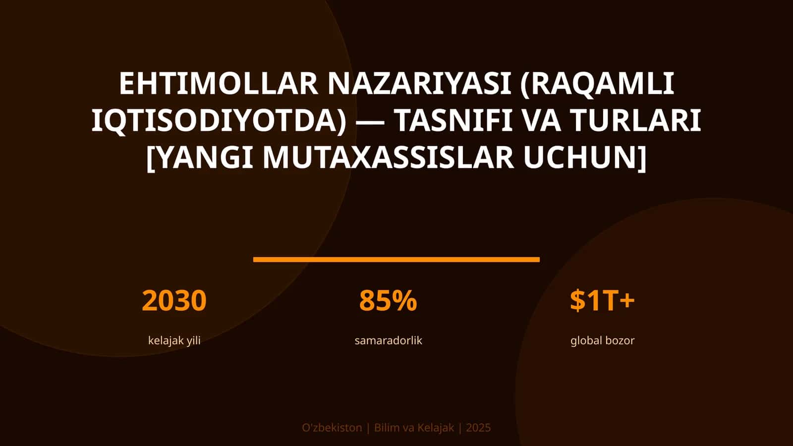 Ehtimollar nazariyasi (raqamli iqtisodiyotda) — tasnifi va turlari [yangi mutaxassislar uchun] 1