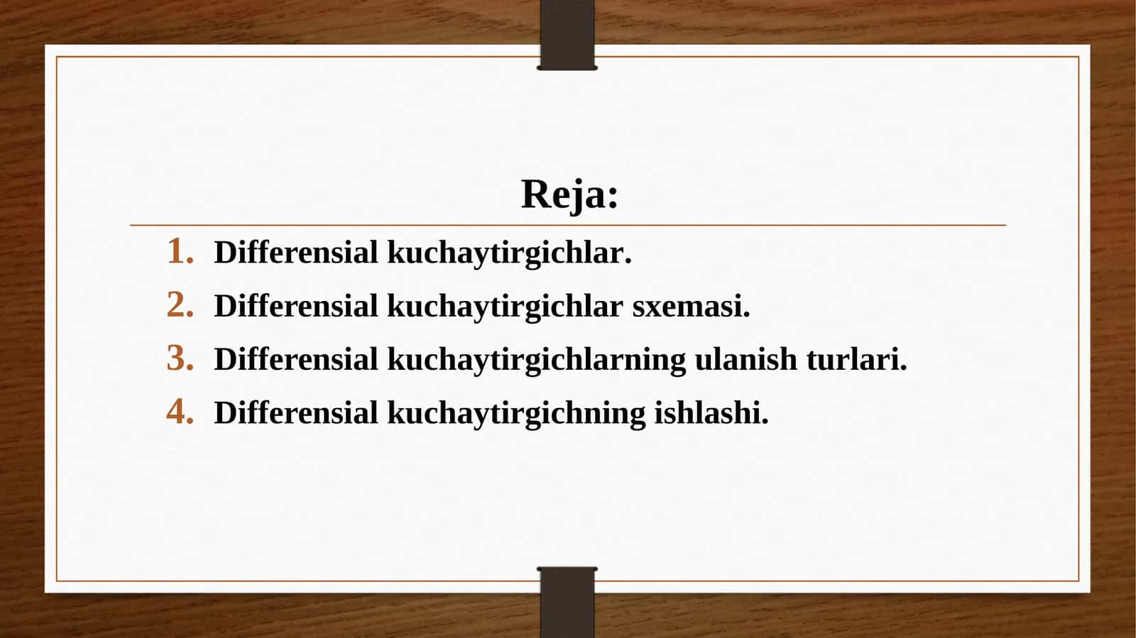 Differensial kuchaytirgichlar 1