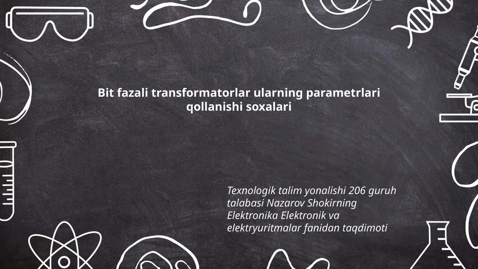 Bit fazali transformatorlar 1