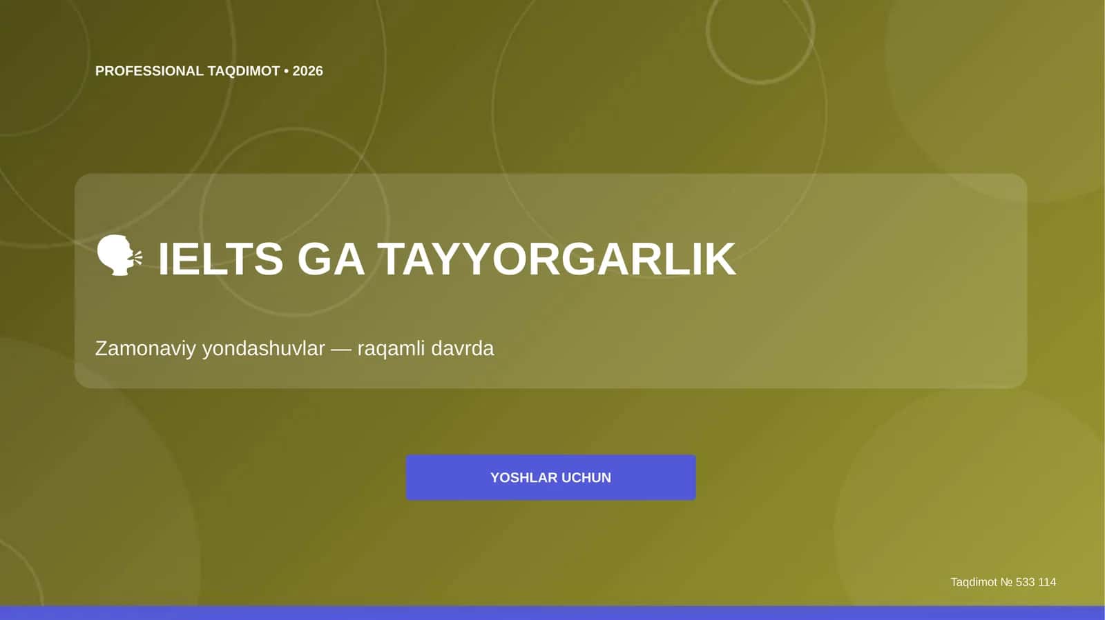 IELTS ga tayyorgarlik: Zamonaviy yondashuvlar (raqamli davrda) 1