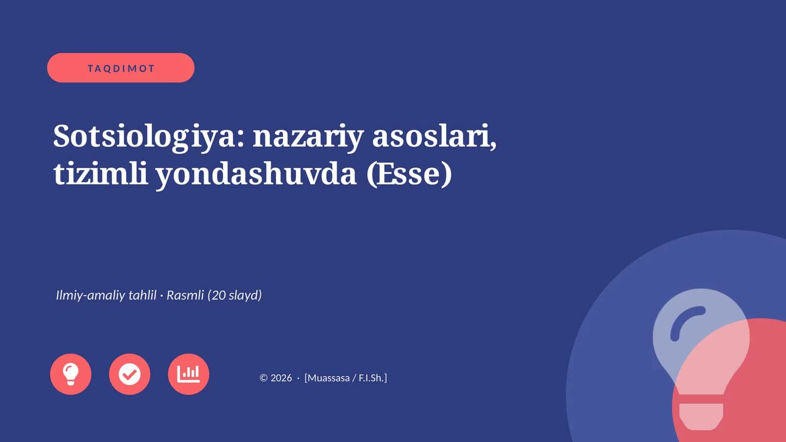 Sotsiologiya: nazariy asoslari, tizimli yondashuvda (Esse) 1