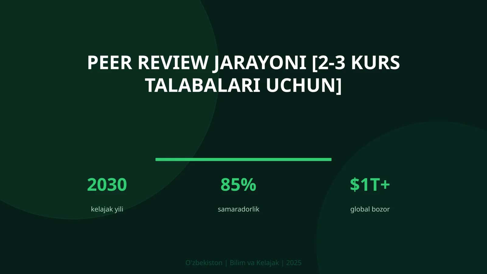 Peer review jarayoni [2-3 kurs talabalari uchun] 1