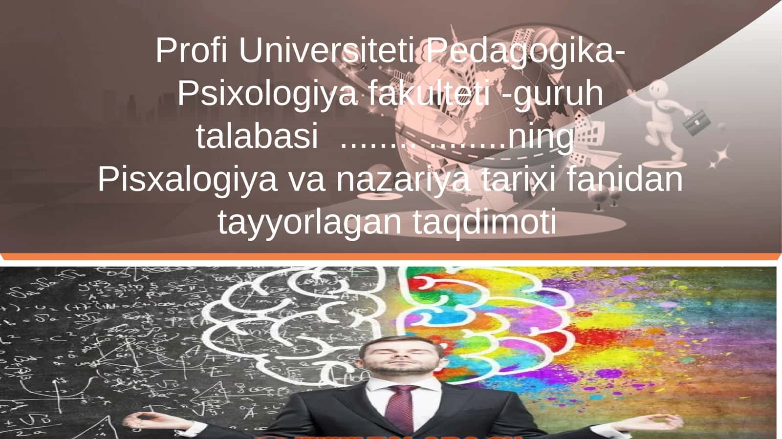 Pisxalogiya va nazariya tarixifanidantayyorlagan 1