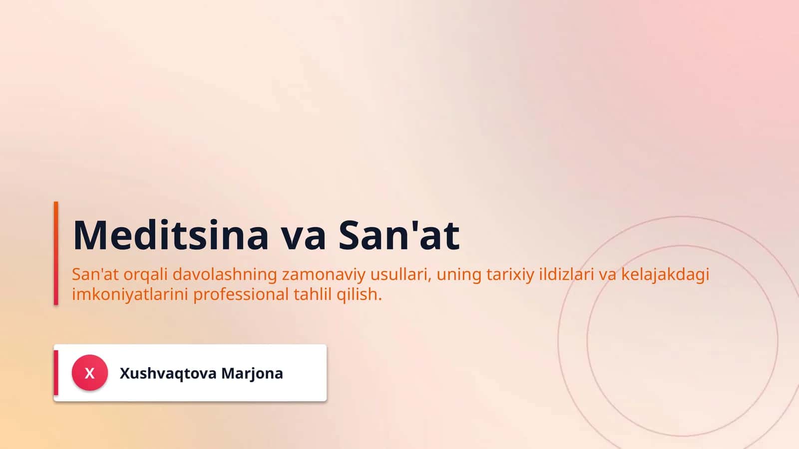 Meditsina va San'at 1
