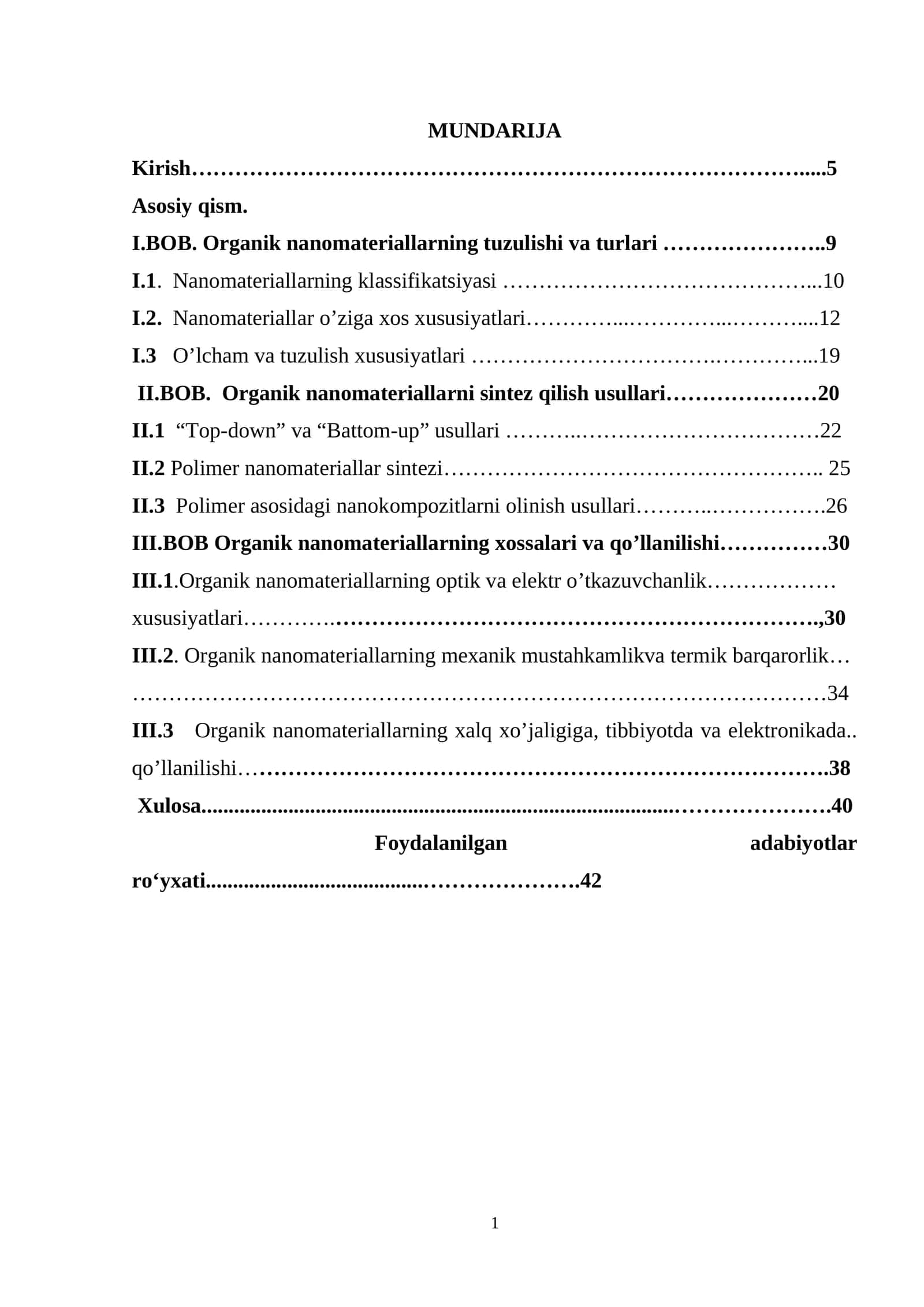 Organik Nanomateriallar 1